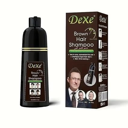 Dexe Natural Hair Color Dye Shampoo (400ml) - Black - Image 3