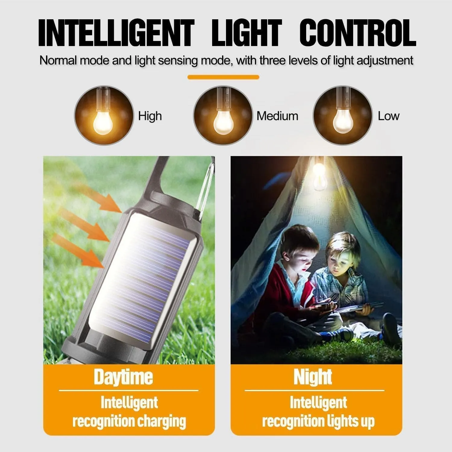 1Pcs Solar Rechargeable Hanging LED Light – ডুয়াল চার্জিং ইমার্জেন্সি লাইট - Image 5